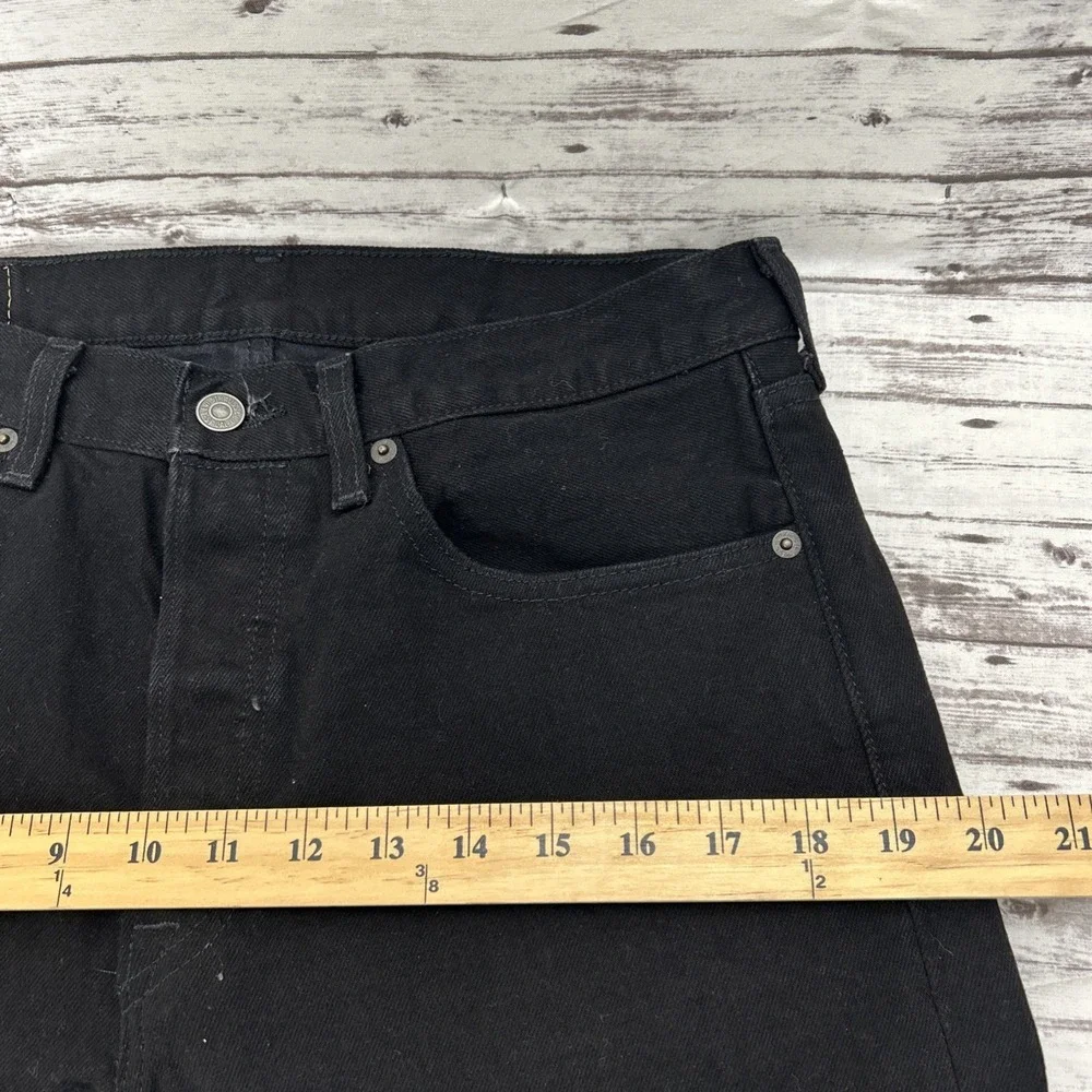 Levis 501 Jeans Men's 32X34 Black Denim Straight Leg Button Fly Original